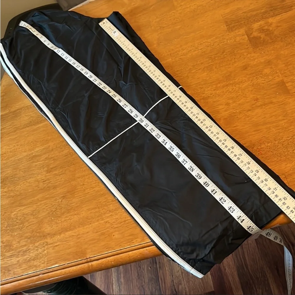 Adidas Mens XL Windbreaker 3 Stripe Black Track Pants with Pockets